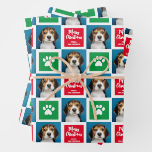 Customizable Dogs Christmas Wrapping Paper