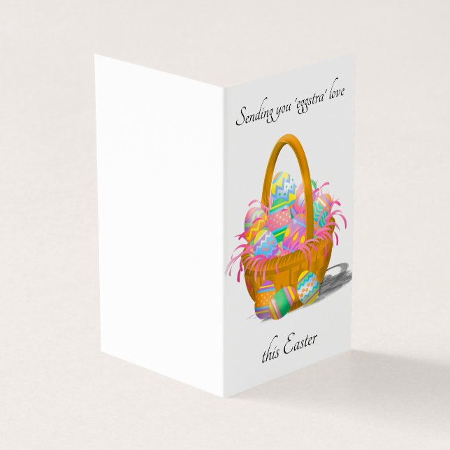 Customizable Easter Egg Basket Card (Outside)