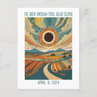 CUSTOMIZABLE: Eclipse over Farmland Postcard
