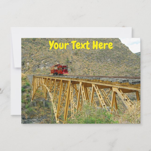 Customizable Ecuador train Card (Front)