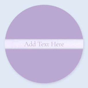 Customizable Elegant Light Lavender Purple Classic Round Sticker