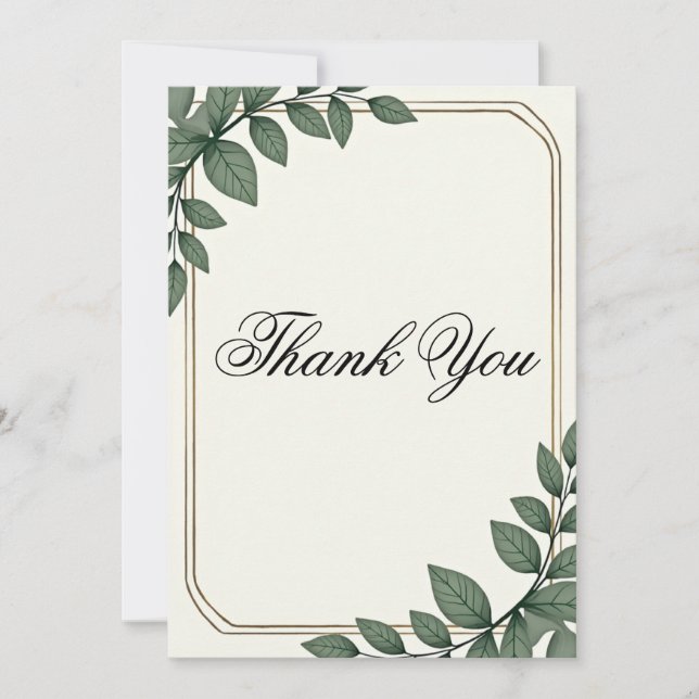 Customizable Elegant Thank You Cards (Front)