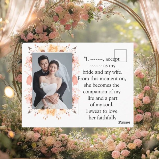 Customizable Elegant Wedding Invitation | Upload Y Postcard (Creator Uploaded)