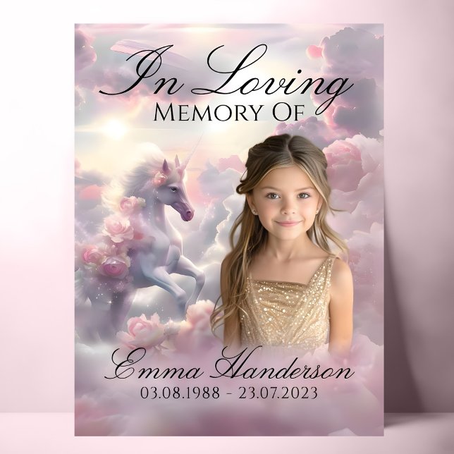 Customizable Enchanted Unicorn Memorial Sign (Create a Unique Unicorn Memorial Sign with Custom Text)