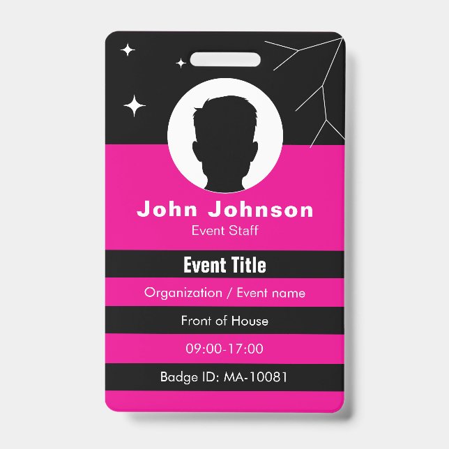 Customizable event badge ID (Front)