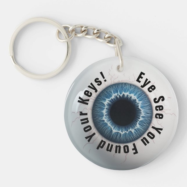 👁️Customizable Eye see your keys Key Ring (Front)