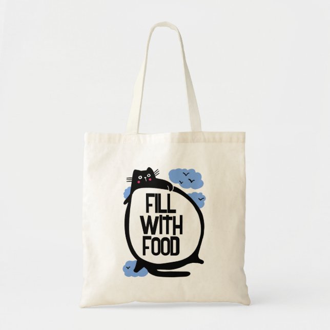 Customizable Fat Cat Tote Bag (Front)