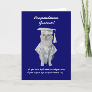 Customizable Feminine Graduation Card