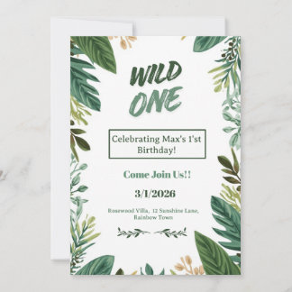 Customizable First Birthday Greeting Card