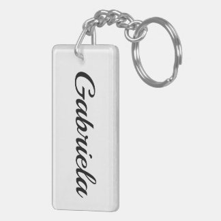 customizable first name Gabriela black white Key Ring
