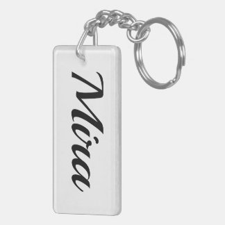 customizable first name Mira black white Key Ring