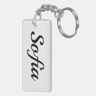 customizable first name Sofia black white Key Ring