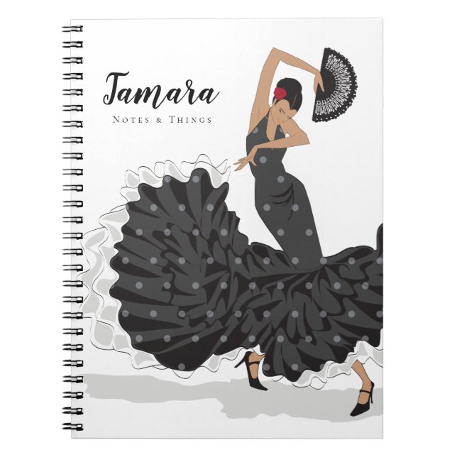 Customizable Flamenco Dancer Notebook (Front)