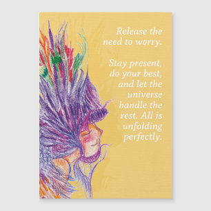 Customizable Flower Fairy Magnetic Card