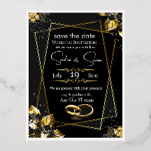 Customizable foil-decorated invitation card