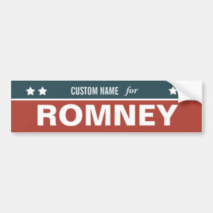 CUSTOMIZABLE For Romney Bumper Sticker