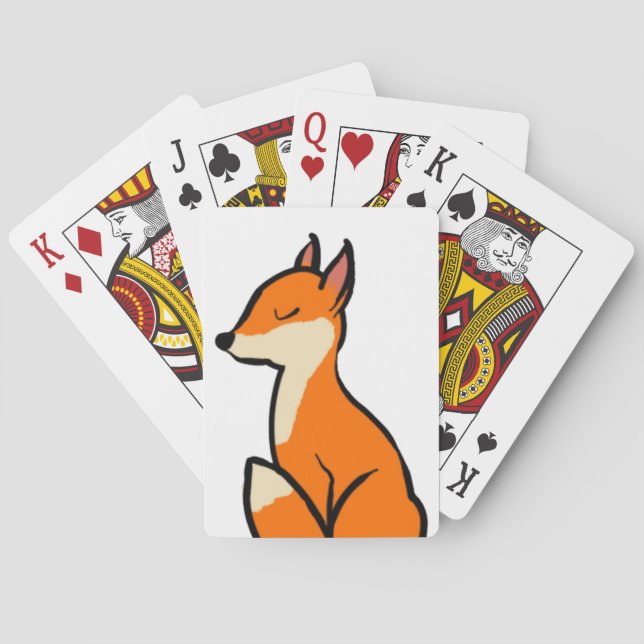 Customizable Fox Playing Cards (Back)