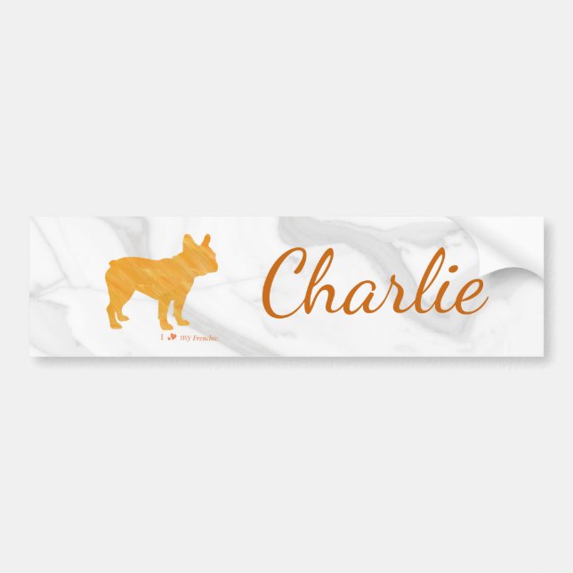 Customizable French Bulldog Pastel - Frenchie Bumper Sticker (Front)