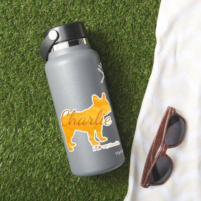 Customizable French Bulldog Pastel Orange Frenchie (HydroFlask Insitu)
