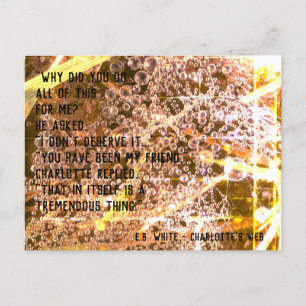 Customizable Friendship Quote - Charlotte's Web Postcard