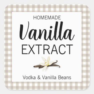 Customizable Gingham Homemade Label ZVEG_01