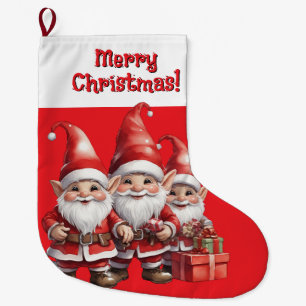 Customizable Gnomes Christmas Stocking
