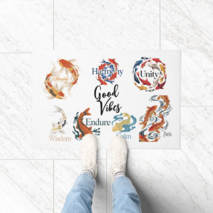 Customizable Good Vibes Positive Energy Welcome Doormat
