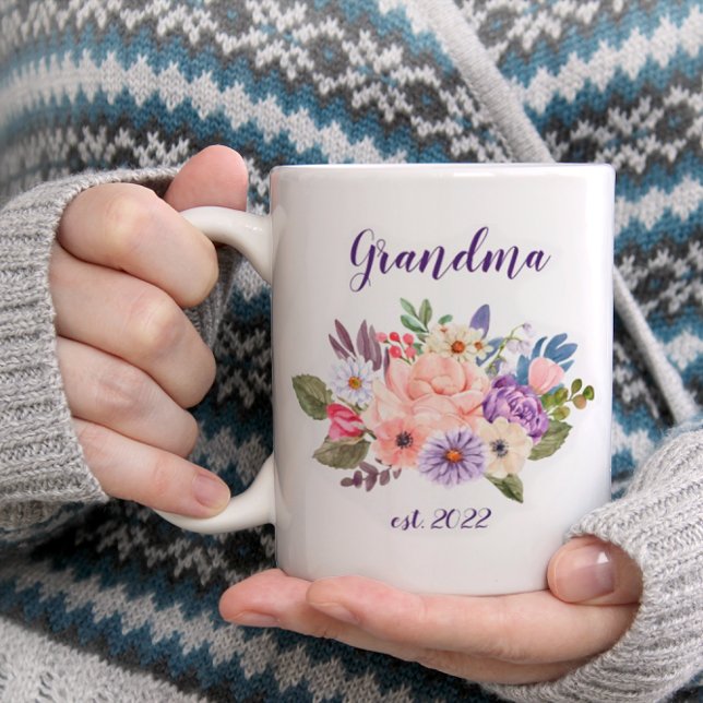 CUSTOMIZABLE Grandma Date - First time Grandma Coffee Mug (Creator Uploaded)