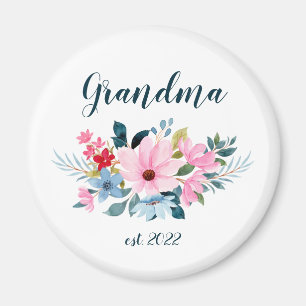CUSTOMIZABLE Grandma Date - First time Grandma Magnet