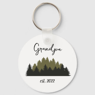 CUSTOMIZABLE Grandpa Date - First time Grandpa Key Ring