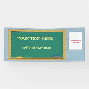 CUSTOMIZABLE Green Chalkboard 2.5 X 6 Banner