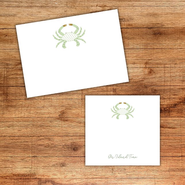 Customizable Green Chic Crab Sticky Notes (Creator Uploaded)