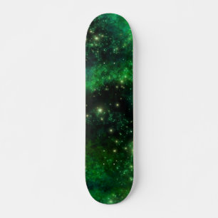 Customizable Green Galaxy Skateboard