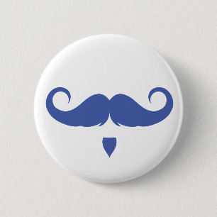 Customizable Handlebar Moustache 6 Cm Round Badge