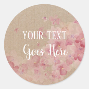 Customizable Handmade Product floral wreath Craft Classic Round Sticker