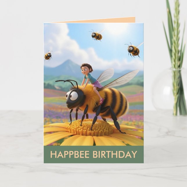 Customizable Happbee Birthday card (Front)