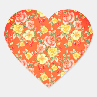 CUSTOMIZABLE HEARTS AND FLOWERS STICKER FOR