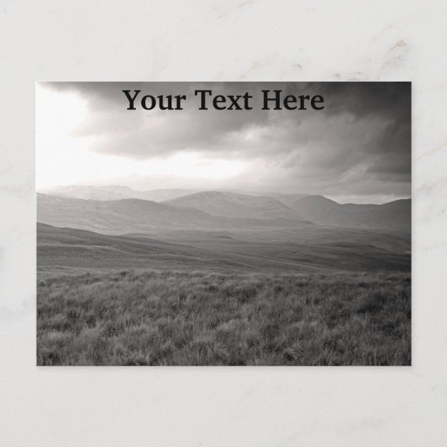 Customizable hills of Perthshire Scotland Postcard (Front)