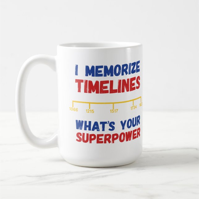 CUSTOMIZABLE Homeschool Superhero Coffee Mug (Left)