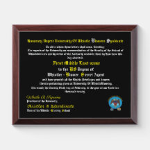 Customizable Honorary BS Degree from WBSU