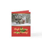 Customizable Horse Drawn Sleigh Holiday Card