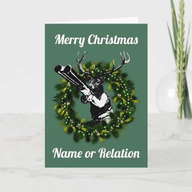 Customizable Hunting Christmas Card (Front)