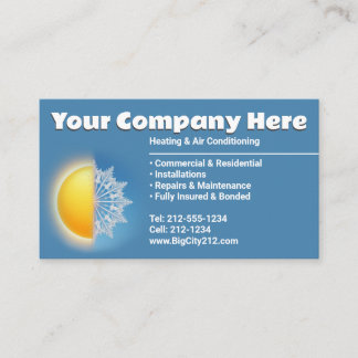CUSTOMIZABLE  HVAC Business Cards