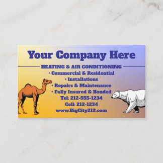 CUSTOMIZABLE HVAC Business Cards