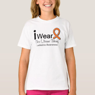 Customizable I Wear Leukemia Ribbon T-Shirt