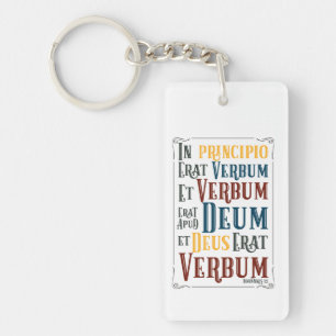 CUSTOMIZABLE In Principio Erat Verbum Key Ring