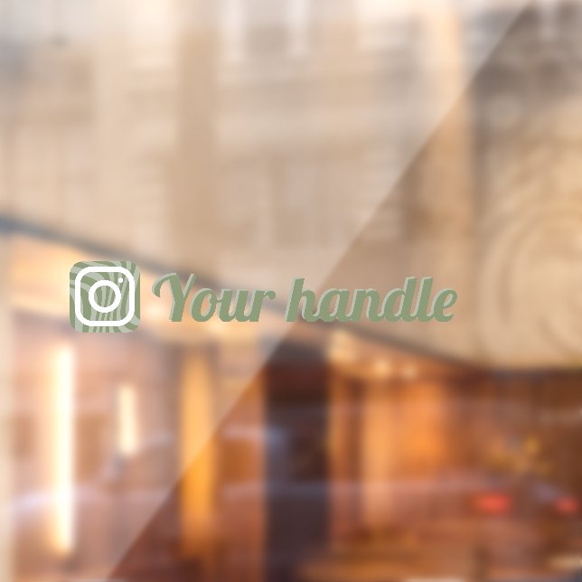 Customizable Instagram Logo handle Retro Green (Sheet 2)
