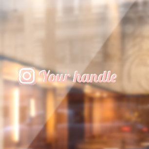 Customizable Instagram Logo handle Retro Pink
