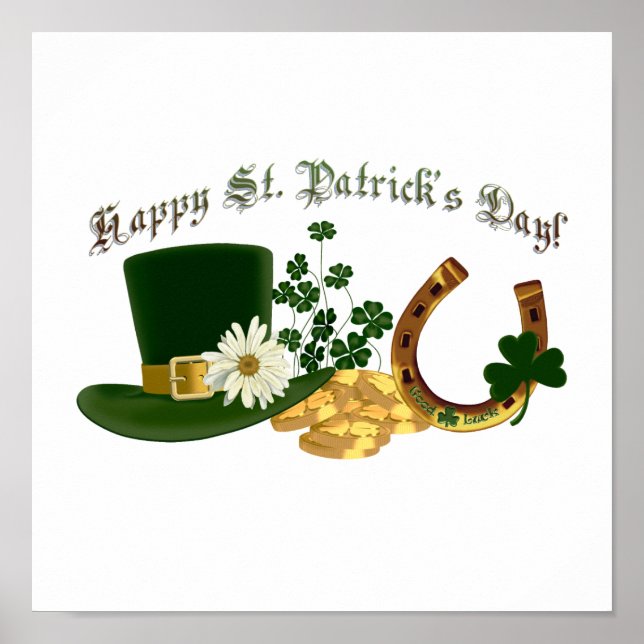 CUSTOMIZABLE Irish St. Patrick's Design Poster (Front)