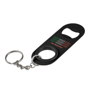 Customizable Italian Flag Keyring Bottle Opener